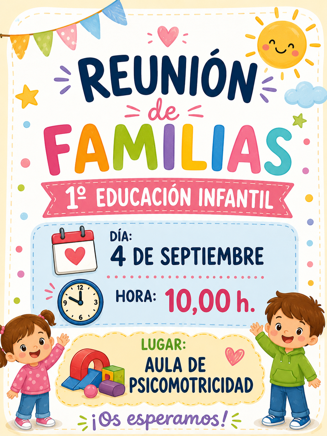 Reunión familias 1º EI